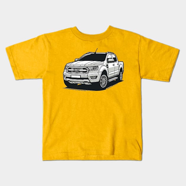 Ford Ranger Kids T-Shirt by Vehicles-Art